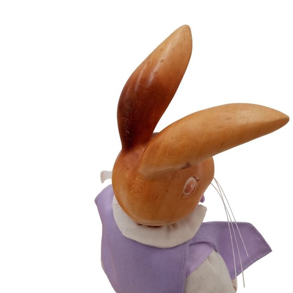 The Hopkins Bunny Rabbit Sculpture Wood Robert Raikes 1990s Numbered Limited - Picture 14 of 16
